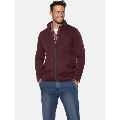 Sweatjacke BABISTA "Fleecejacke DANARIO", Herren, Gr. XL, rot (dunkelrot), Obermaterial: 100% Polyester COOLMAX PES(Coolmax)., Sweatjacken Sweatjacke