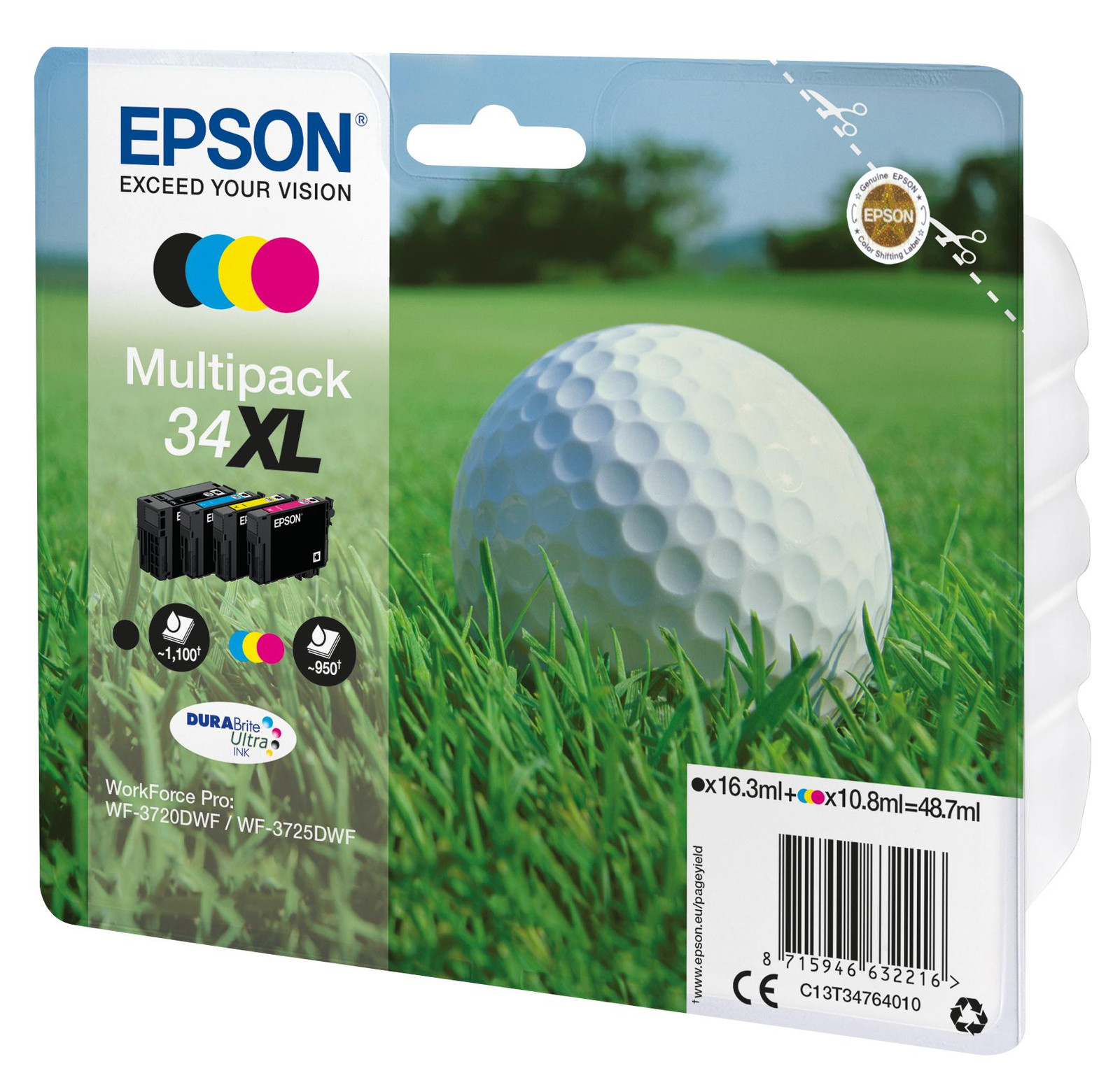 Epson 34XL C M Y K inktcartridges