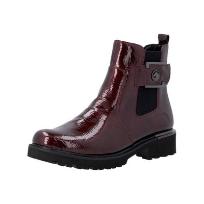 Stiefelette REMONTE "Remonte Stiefelette Lederimitat", Damen, Gr. 44, braun (weinrot), Lederimitat, Schuhe Stiefelette
