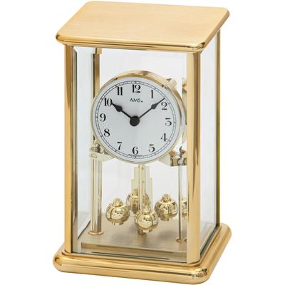 Jahresuhr AMS "J1211", gold (goldfarben), Tischuhren, Tischuhr, Quarzuhr, Wohnzimmer, Esszimmer