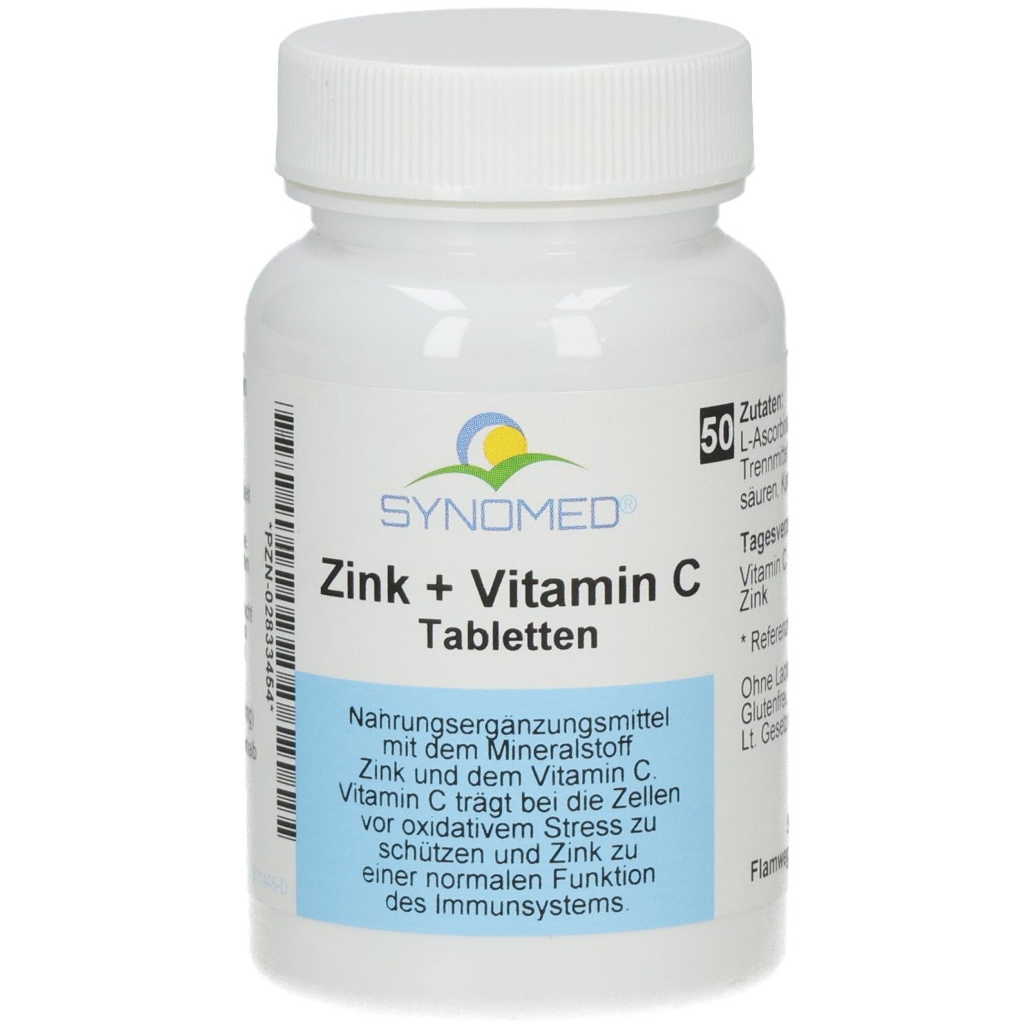 Zink+Vitamin C Tabletten Synomed 50 St