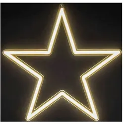 Konstsmide, LED Weihnachtsdeko, 2108-103 LED-Weihnachtsstern Stern Warmweiss LED Klar, Transparent