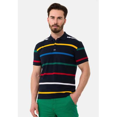 T-Shirt CIPO & BAXX "CT749", Herren, Gr. M, bunt (indigo), 100% Baumwolle, gestreift, regular fit, normaler Saum, Shirts T-Shirt, gerade geschnitten