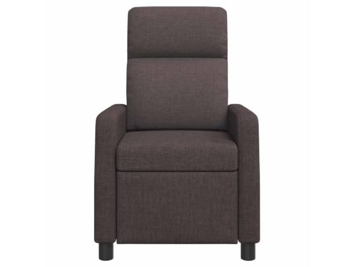 KTHLBRH Sessel, neigbar, dunkelbraun, aus 100 % Polyester Neigung 115°-160° Gestell Metall und Holz Flache Armlehne feucht abwischbar Modernes Design