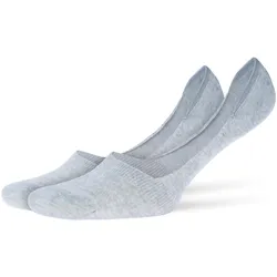 Burlington 2 Paar Damen Socken Everyday Fuesslinge Anti Slip Heel - Farbauswahl Grau / 37-38 (Gr. 4-5 UK)