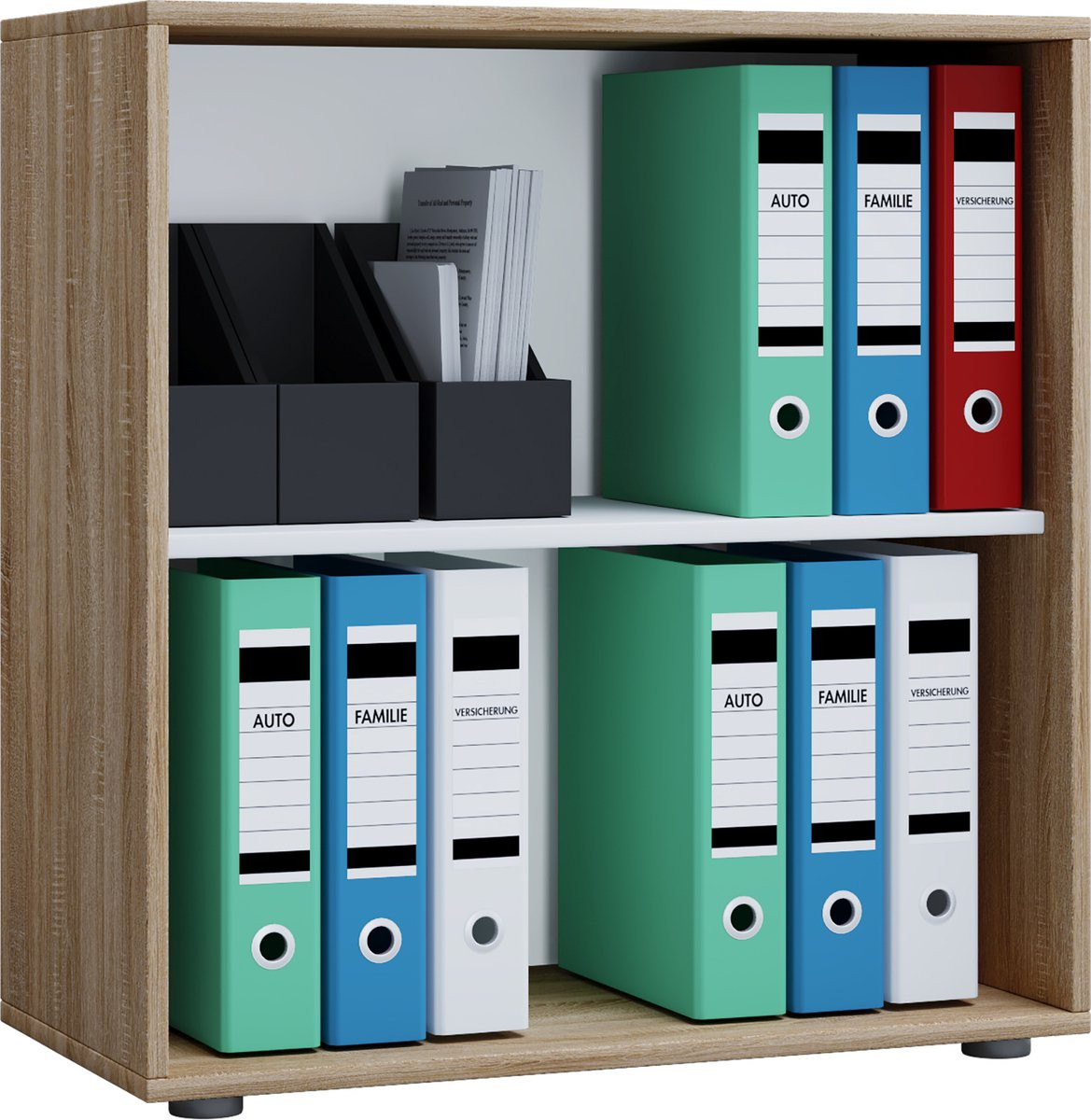 Vcm Lona Houten Boekenplank en Archiefkast met 2 Vakken