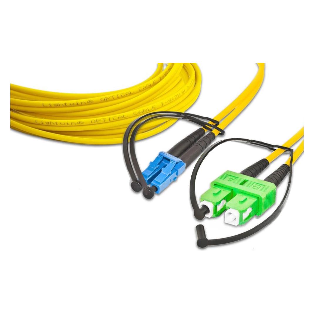 Lightwin LWL HQ Duplex Patchkabel, 2m (2 m) (LDP-09 LC-SC/APC 2.0)
