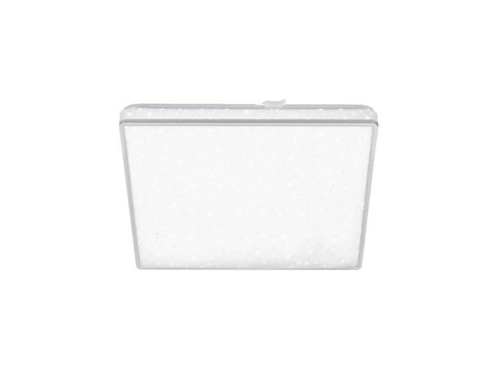 BRILONER Leuchten - LED Deckenlampe mit Sternenhimmel, LED Deckenleuchte Sternendekor, Backlighteffekt, Flach, neutralweißes Licht, chrom-matt, 3748-414, 27 x 27 cm