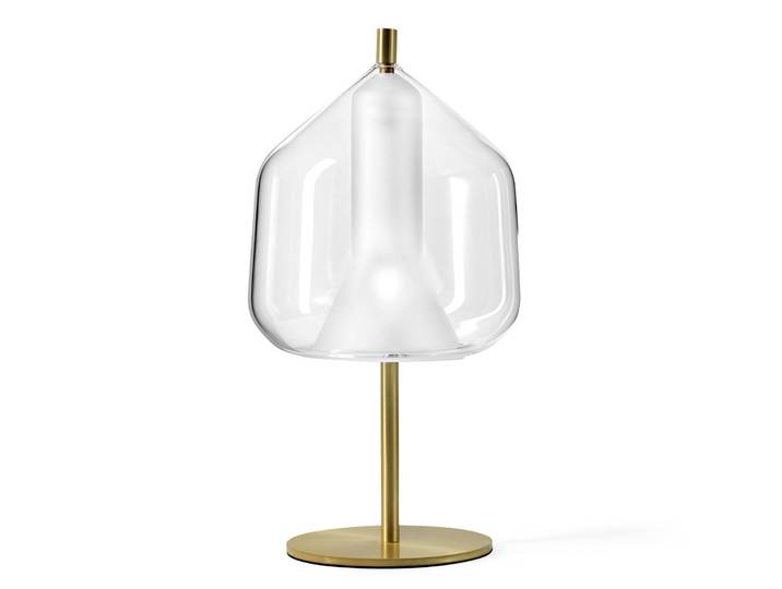miloox by Sforzin Tischlampe X-Ray, dimmbar, messing / gold, für Wohn- / Esszimmer, Metall, Modern, Tischlampe