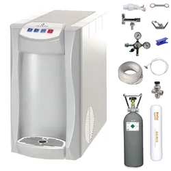 BieTal® Sprudelwassergerät Tafelwasseranlage Heißwasser Piccola HOT 15 Fizz weiß SET