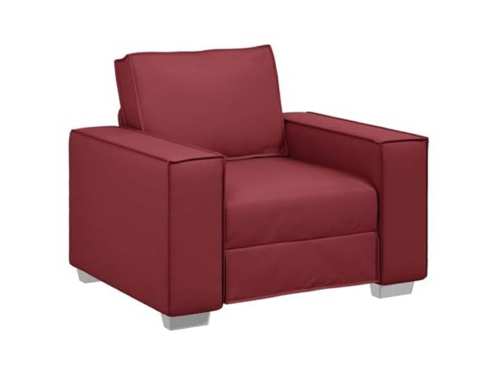 vidaXL Sofa-Sessel Weinrot 100 cm Kunstleder Moderner und minimalistischer Look für jeden Raum, Schaumstoffkissen bieten richtig gute Unterstützung,