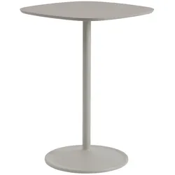 Muuto Soft Cafe Bar-/Tresentisch, 70 x 70 cm, grau linoleum / grau