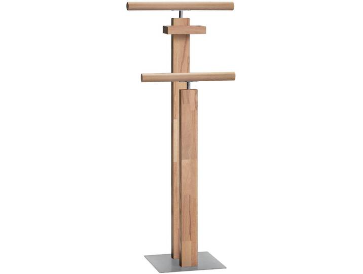 Hasena Herrendiener Claudio Kernbuche, alu Kernbuche massiv, Stahl B 45 cm - Herrendiener
