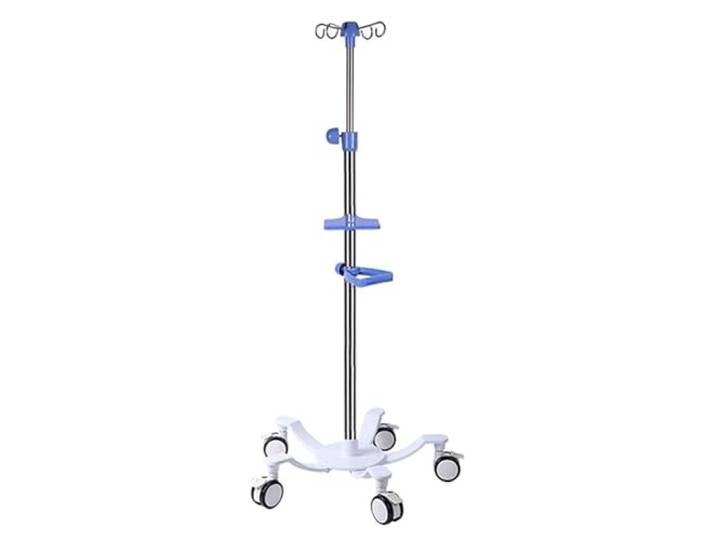 Medizinischer Infusionsständer mit verstellbaren Rädern aus Edelstahl Infusionsständer mit Tablett und 4 Haken for den Heimgebrauch im Krankenhaus infusionsständer
