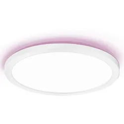 Osram Smart+ WiFi Orbis Ultra Slim Deckenleuchte in Weiß Ø 23,5cm mit Backlight - RGB und Tunable White
