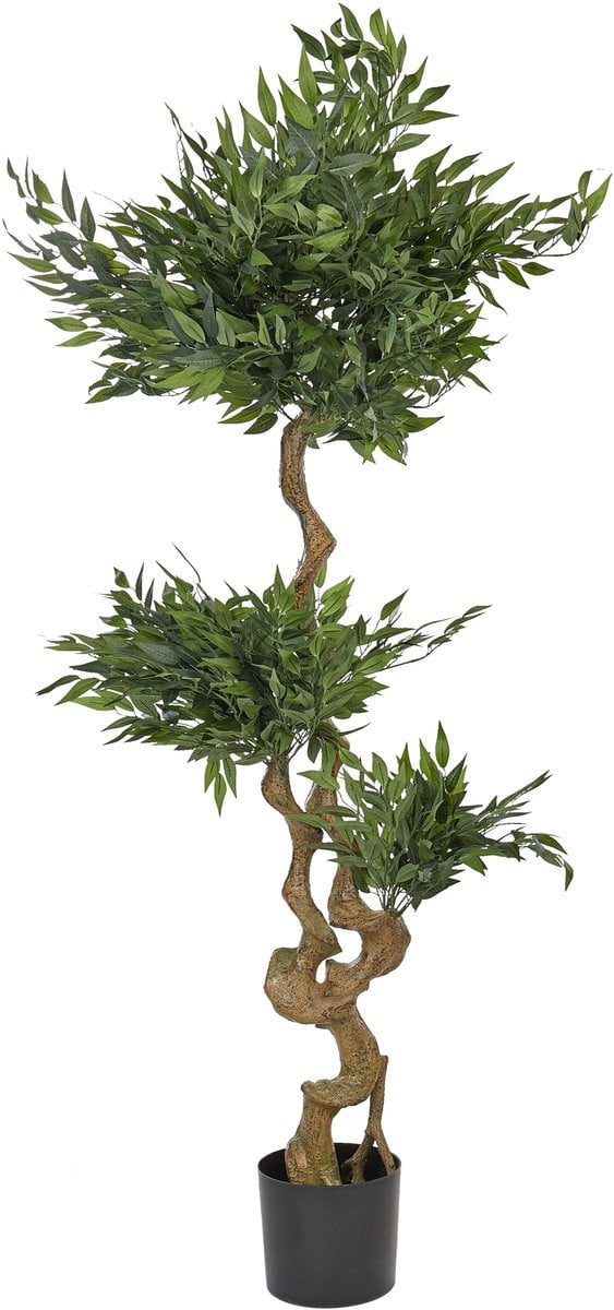 Ruscus Tree kunstplant groen 166 cm