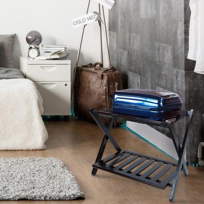 Hotel-style Luggage Rack with Shelf