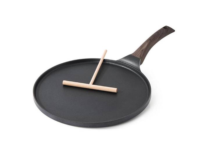 LuxusKollektion Crêpepfanne Pfanne Crepe Antihaft Omlettpfanne Granit Induktion Schwarze 30cm