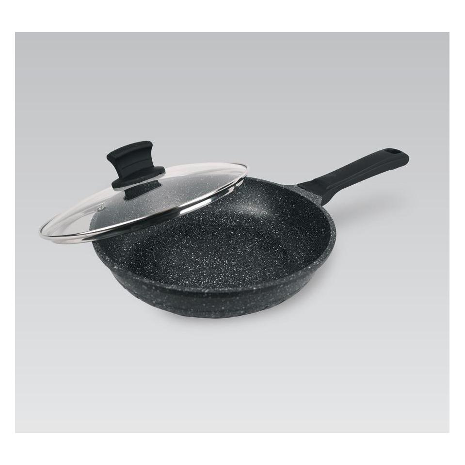 Maestro Bratpfanne mit Deckel MR-1225-28 28 cm (Bratpfanne, Aluminium) (MR-1225-28)