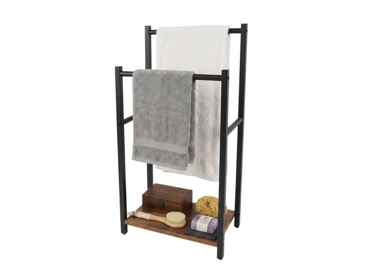 Relaxdays Porte-serviettes avec étagère