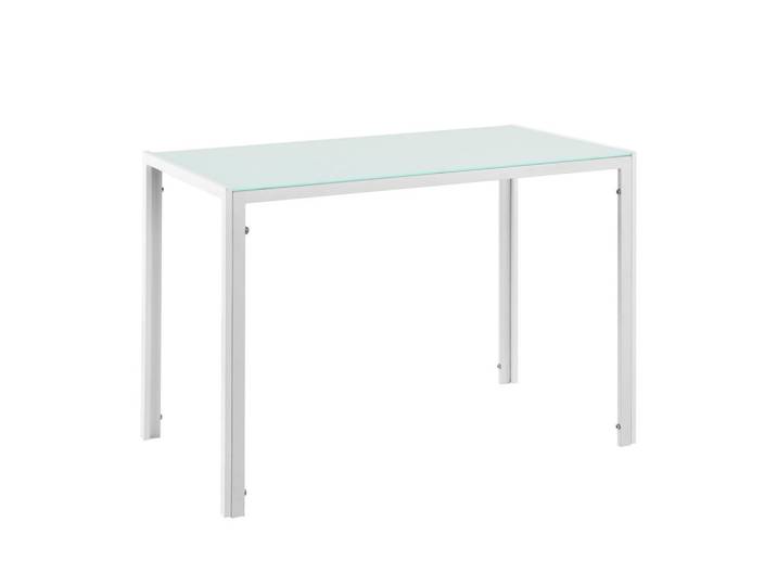 [en.casa] Esstisch Enschede, Weiß, Metall, Rechteckig, 105x75x60 cm, Esszimmer, Esstische