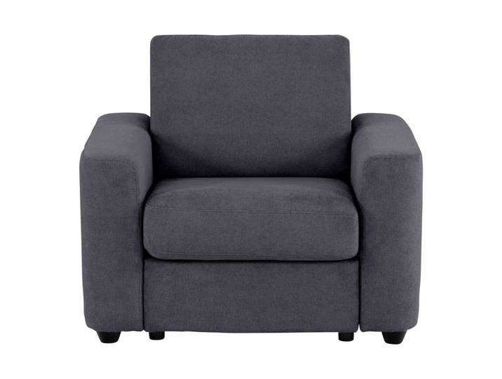 Fauteuil manchettes CURVE NICARAGUA tissu Crown ébène