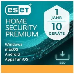 ESET ESD HOME Security Premium 10 Users 1 Year für Windows & Android & iOS & Mac OS
