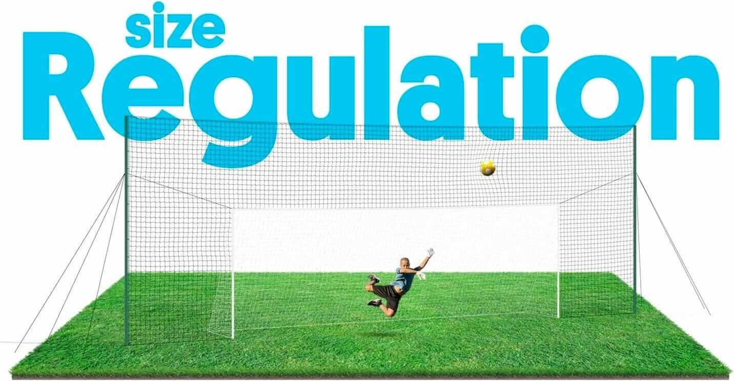 Fußballtor mit Rückprall- & Fangnetztrainer - Open Goaaal Regulation
