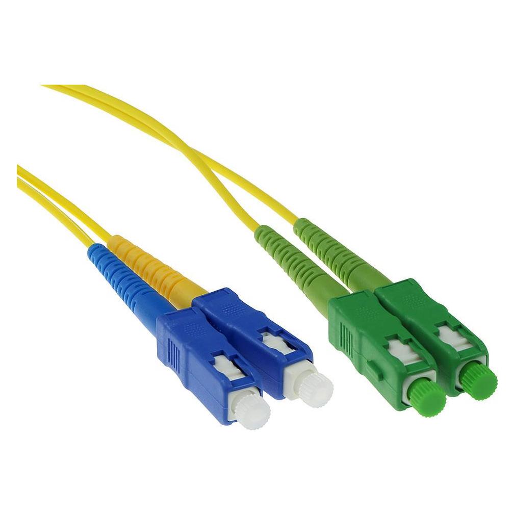 ACT 15 meter LSZH Singlemode 9/125 OS2 fiber patch cable duplex with SC/APC and SC/PC connectors (15 m) (RL3815)