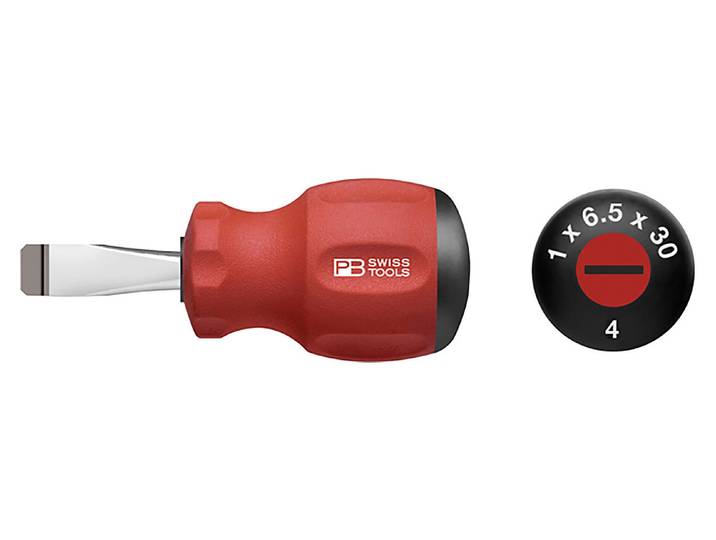 PB Swiss Tools Schraubenzieher mit Kurzer Klinge 3 × 30 mm
