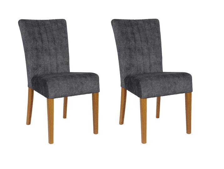 4-Fußstuhl HOME AFFAIRE, beige (natur geölt, eifel tower 5501, natur, amour 5501), B:46cm H:93cm T:64cm, Massivholz, Polyester, Stühle, 4-Fußstuhl, vertikale Nähte in der Rückenlehne