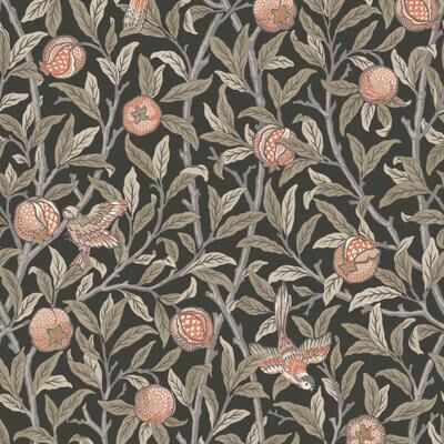 William Morris at Home William Morris Bird & Pomegranate Charcoal Wallpaper