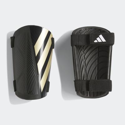 Fußball Schienbeinschoner ADIDAS PERFORMANCE "TIRO SG TRN", Gr. XL, schwarz-weiß (schwarz, gold metallic, weiß), Protektoren