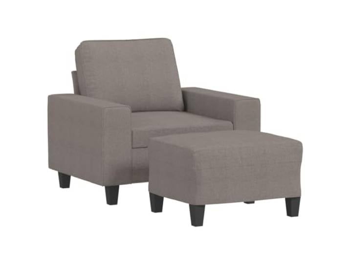 Todiikf Sessel mit Hocker Taupe Polstersessel Relaxsessel Stoff 60 cm Gemütlicher Fernsehsessel mit Fußhocker für Wohnzimmer und Schlafzimmer, dicke Schaumstoffpolsterung für Entspannung.