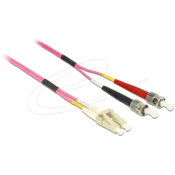 DELOCK Kabel Lichtwellenleiter LC > ST Multimode OM4 0,5m