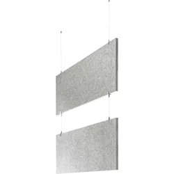 baffel multiple-Set - Deckenträger - 2-fach Farbe: lichtgrau, Größe: 200x50x2,5cm