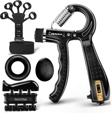 Inspire Essentials GripForce Complete Hand And Forearm Trainer Kit black