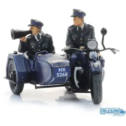 Artitec Fertigmodell Reichspolizeimotorrad mit Beiwagen + 2 Figuren 387.580