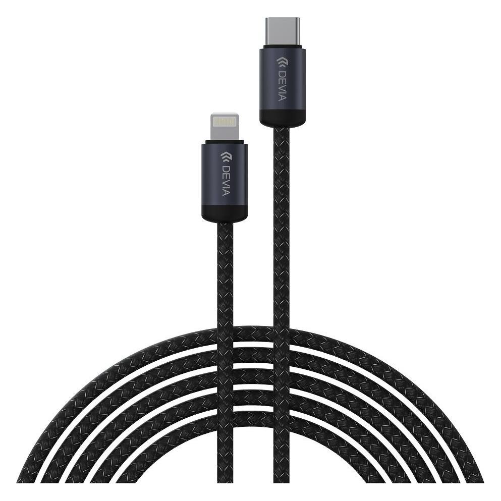 Devia Kabel Gracious EC645 PD USB-C - Lightning 1,0 m 27W 3A schwarz (1 m, USB 3.2 Gen 2, 27 W) (47749445)