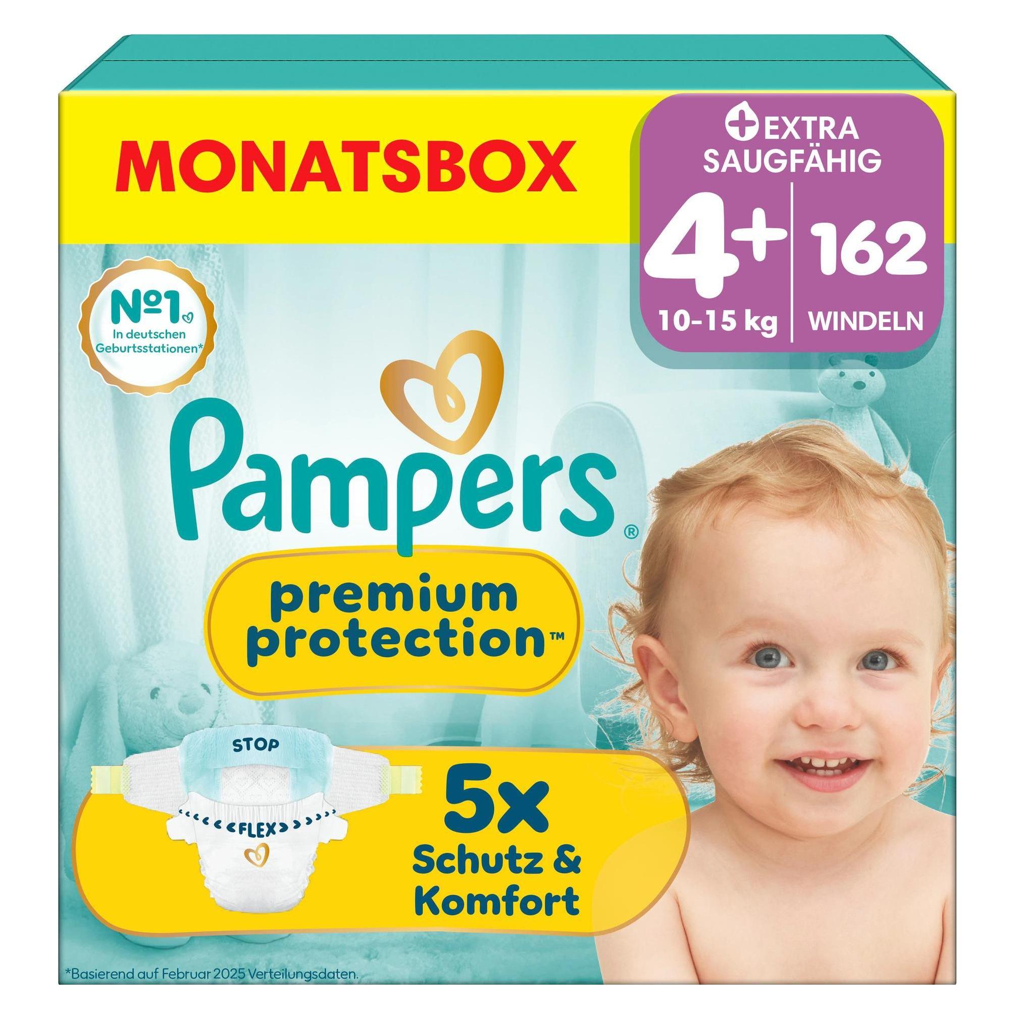 Pampers Premium Protection (Gr. 4+, Monatsbox, 162 Stk.) (8006530107129)