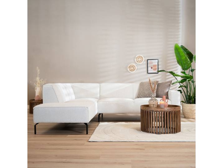 Bronx71 Ecksofa Kansas Stoff off white links