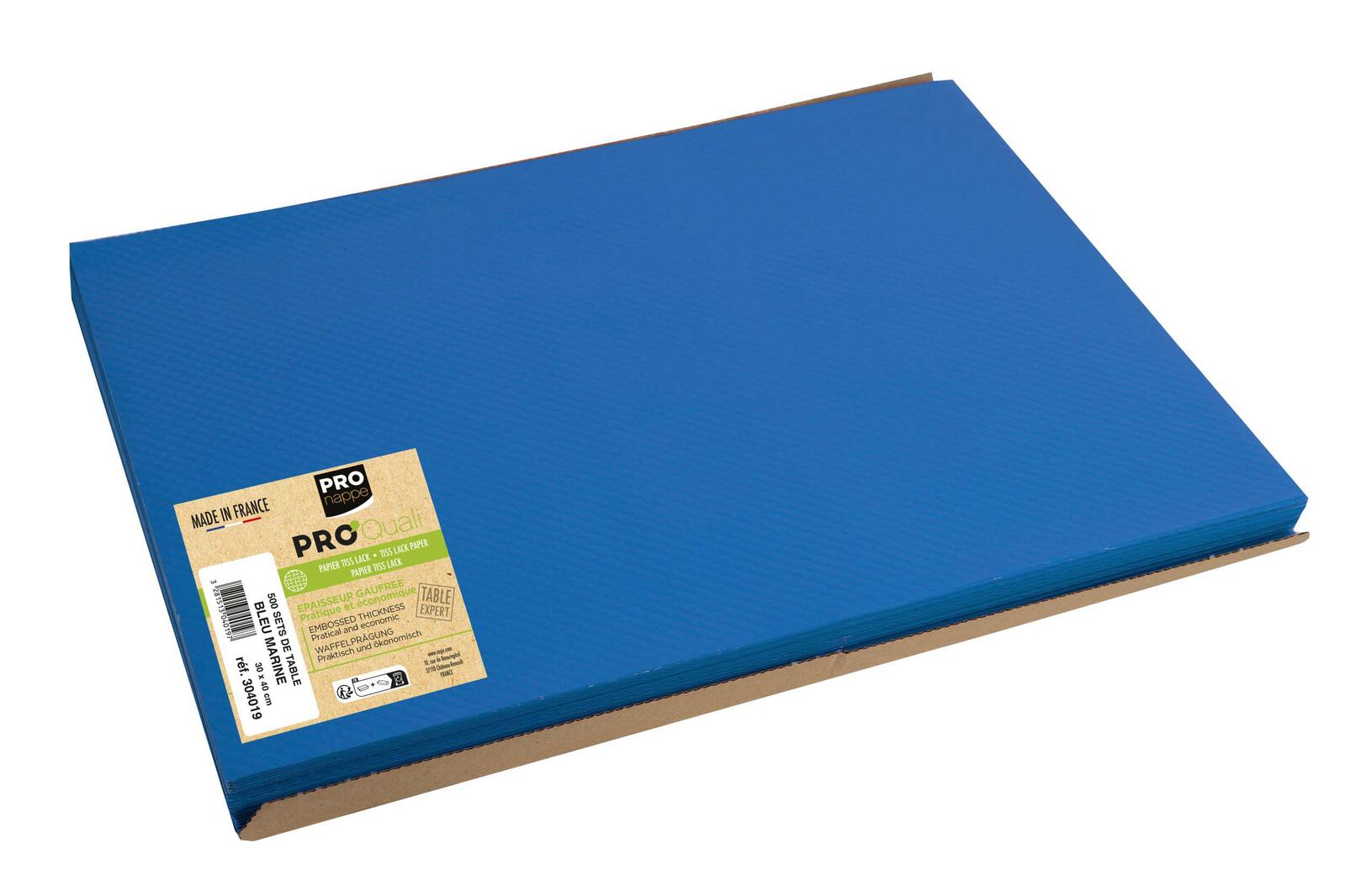 PROnappe Platzsets Tiss Lack 30 x 40 cm marineblau 304019I