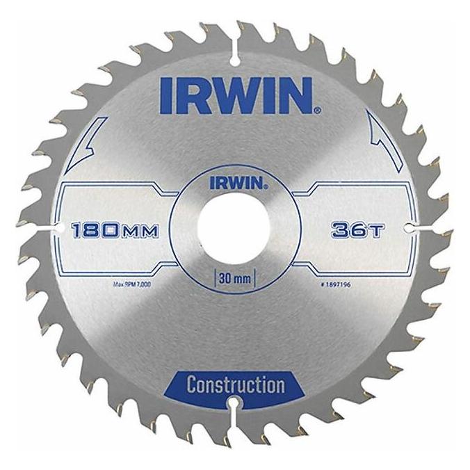 Irwin IRW1897196 180 x 30 mm 36Teeth Kreissägeblatt mit ATB Mahlgrössen Zahn (1897196)
