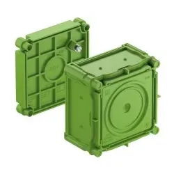 Spelsberg 98770101 Geräteeinbaudose, grün, Schutzart IP30, geeignet für Betonbau, Bemessungsisolationsspannung 400V AC, halogenfrei BS 1-K