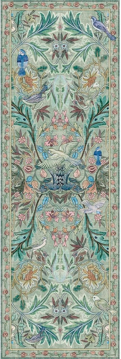 Zacht vloerkleed met dierenprint in groen, 80 x 200 cm