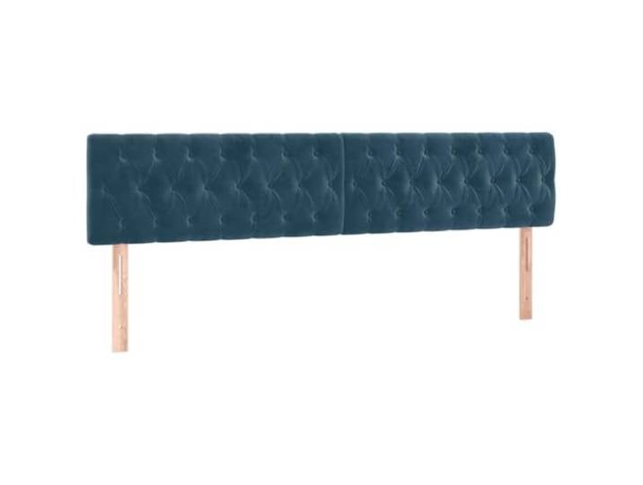 vidaXL LED Kopfteil Dunkelblau 200x7x78/88 cm Samt