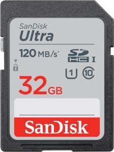 SanDisk Ultra 32 GB SDHC Speicherkarte 2020 (120 MB/s, Class 10, UHS-I) SDSDUN4-032G-GN6IN