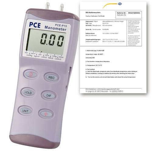 PCE Instruments Differenzdruckmanometer PCE-P30-ICA PCE-P30-ICA Anschluss (Manometer): Unterseite 1St.