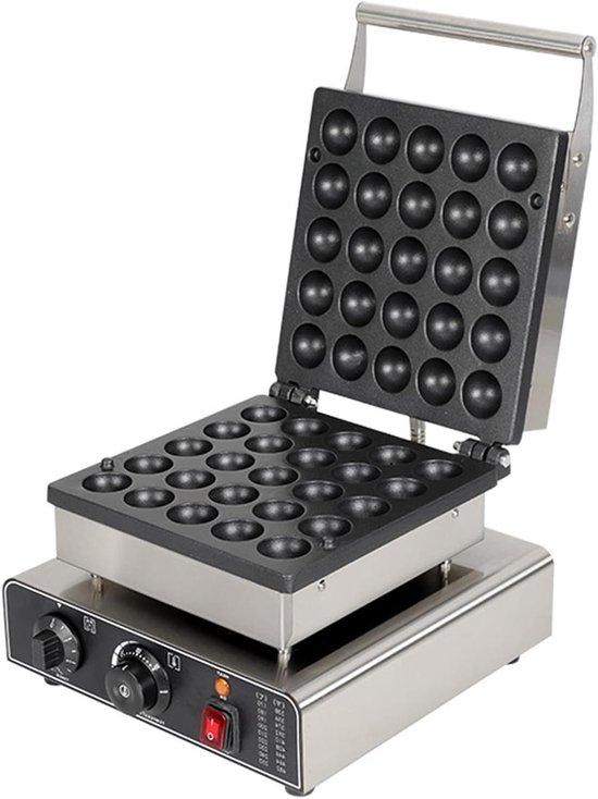 Pfannkuchen-Kreuzer - Mini Pfannkuchen - Schnellimbiss - 25 runde Formen - 1750W - Silber