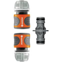 GARDENA 18283-20 Kunststoff Schlauchkupplung 13 mm (1/2) Ø, Steckkupplung Set